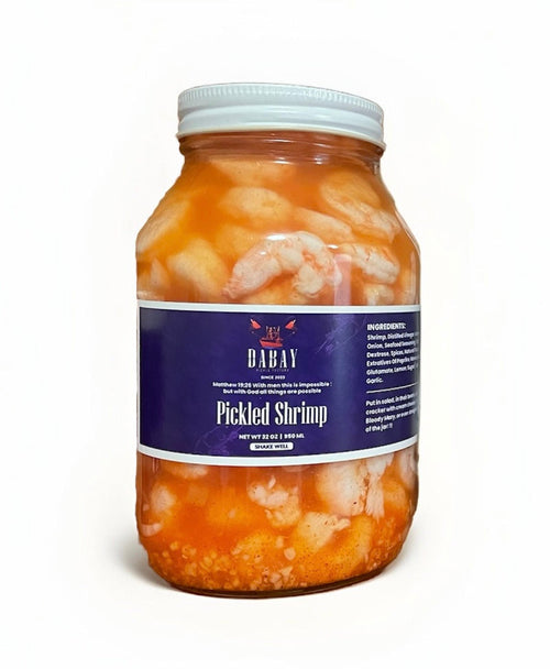 Pickled Shrimp | 32oz Jar Ready To Eat Handcrafted Spicy Tangy Seafood Appetizer