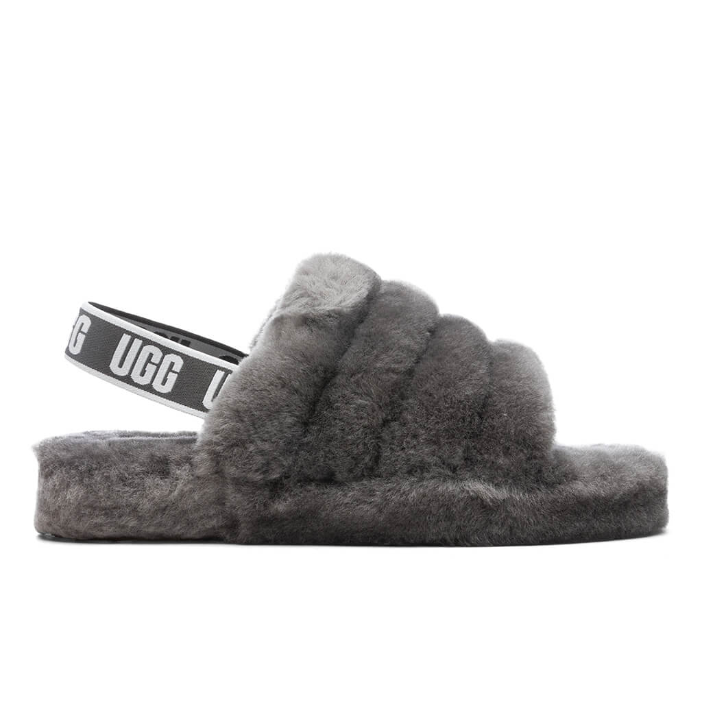 Kids Fluff Yeah Slide Charcoal