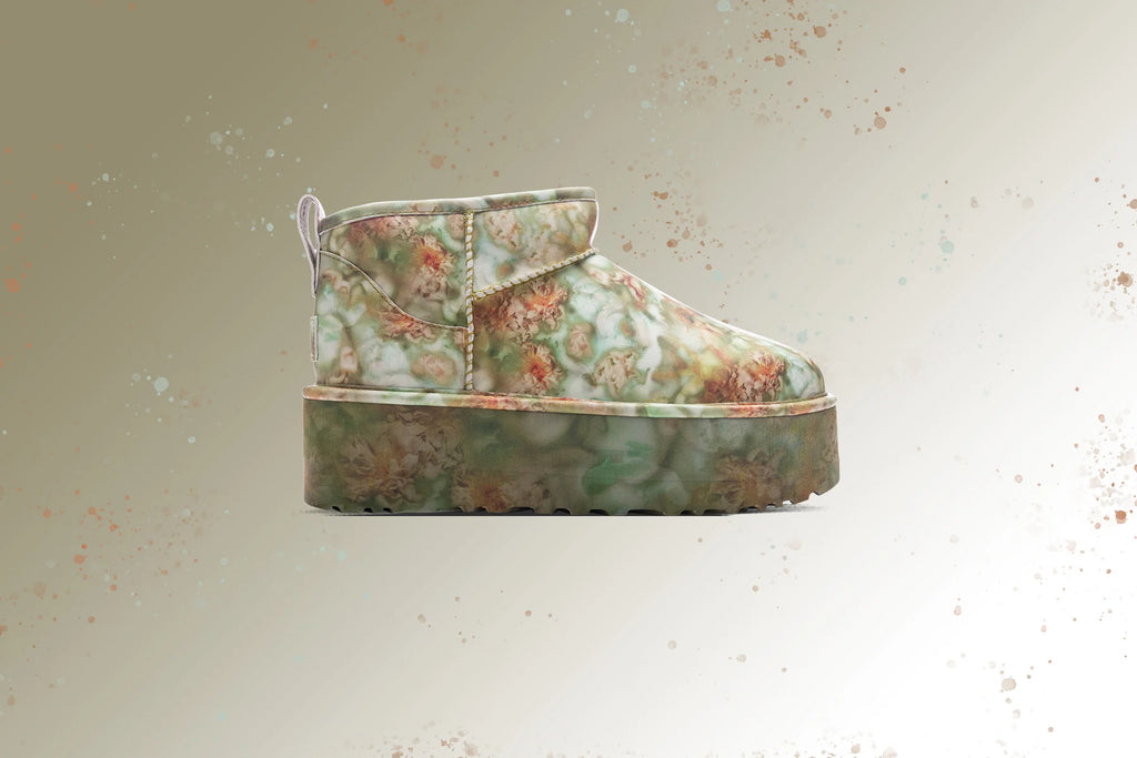 UGG x Collina Strada Classic Ultra Mini Platform Green Floral