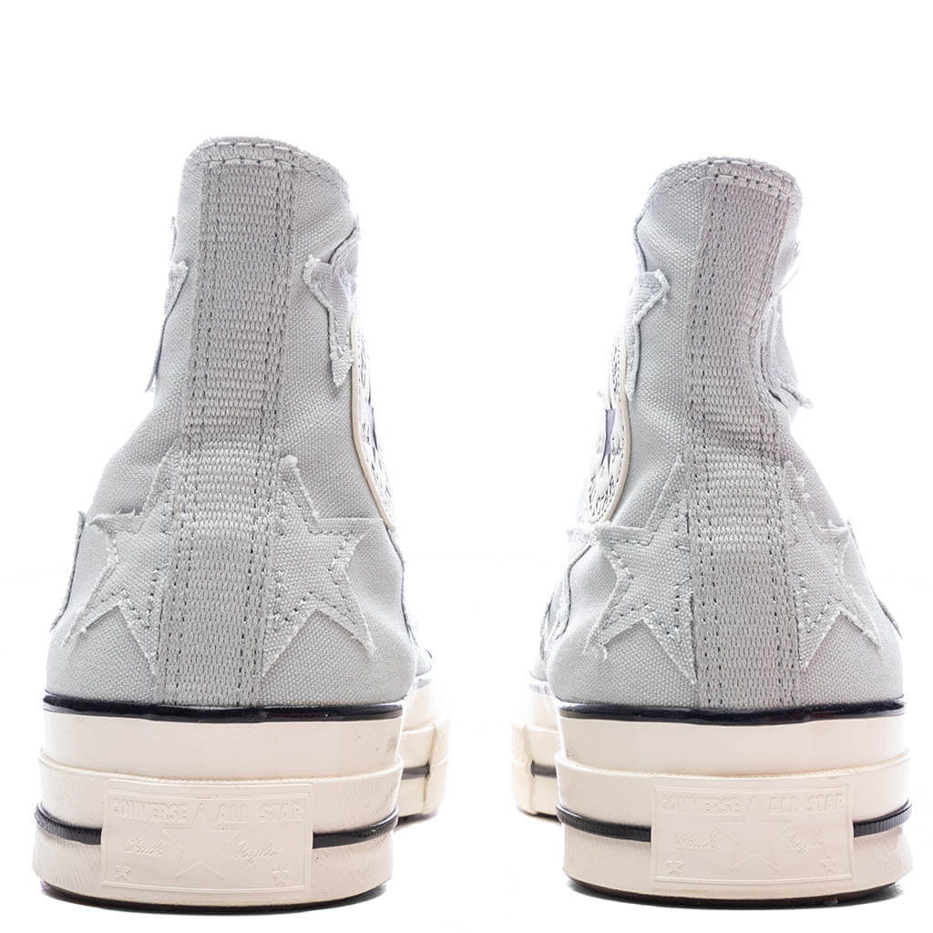 Chuck 70 Hi Rainwashed Grey Egret Black