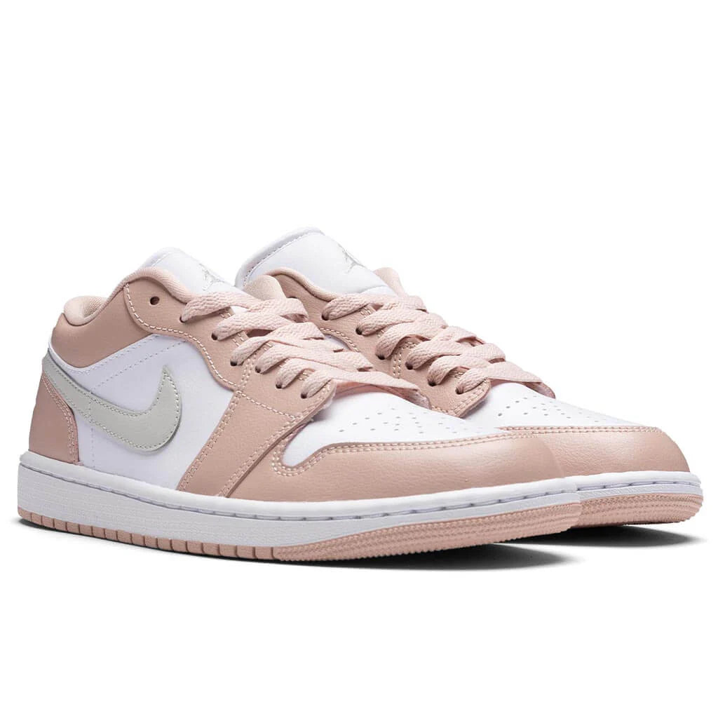 Womens Air Jordan 1 Low White Light Bone Particle Beige