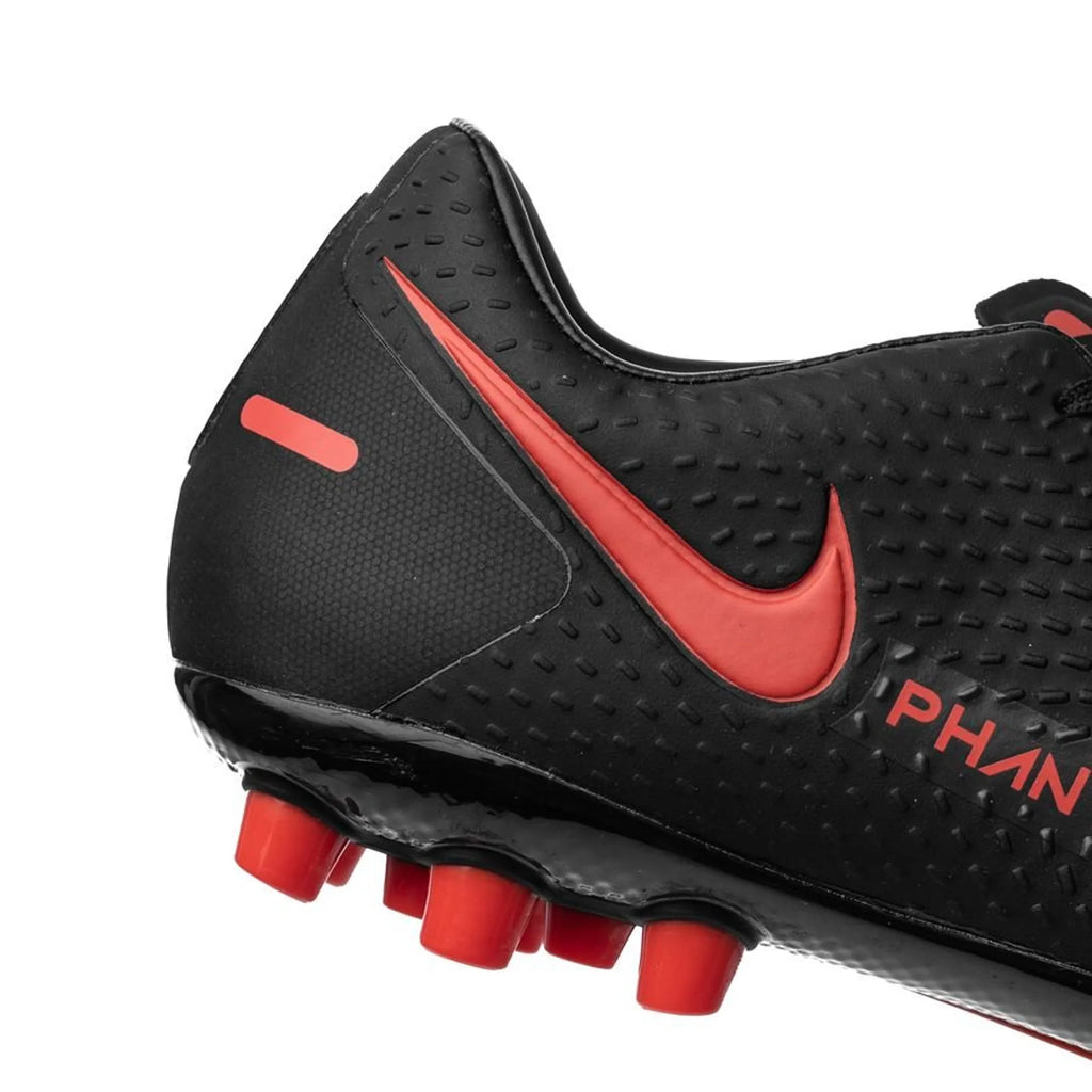 Nike Phantom GT Academy AG Artificial Grass Soccer Cleats Black Chile Red Dark Smoke Grey