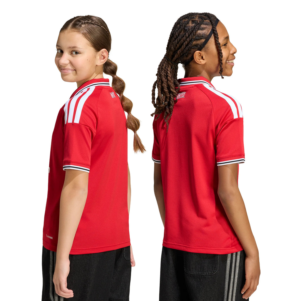 adidas Manchester United Home Youth Soccer Jersey 26 27 Red