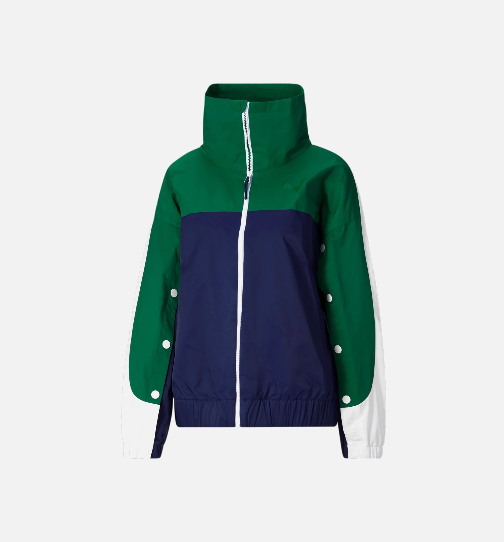 June Ambrose Overtime Track Womens Jacket Blue Green