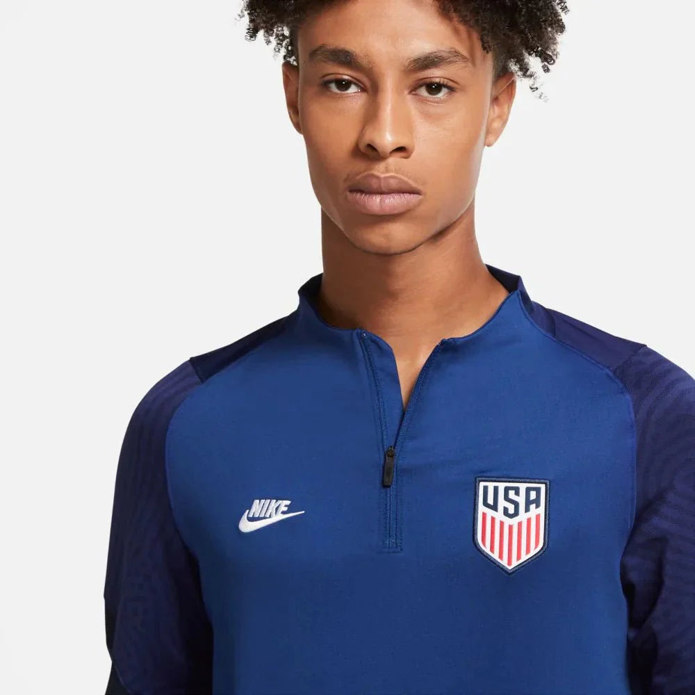 Nike Mens USA Soccer Strike Drill 1 4 Zip Top