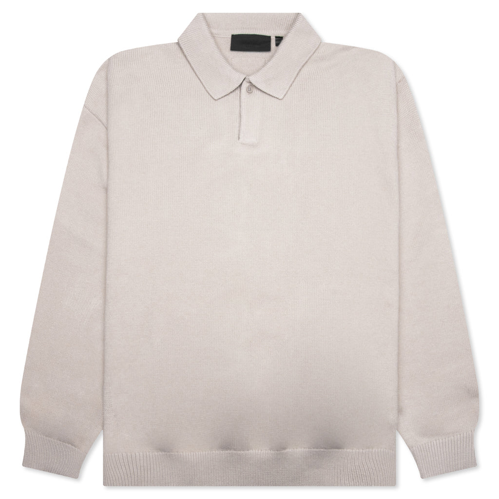 Essentials Knit Polo Silver Cloud