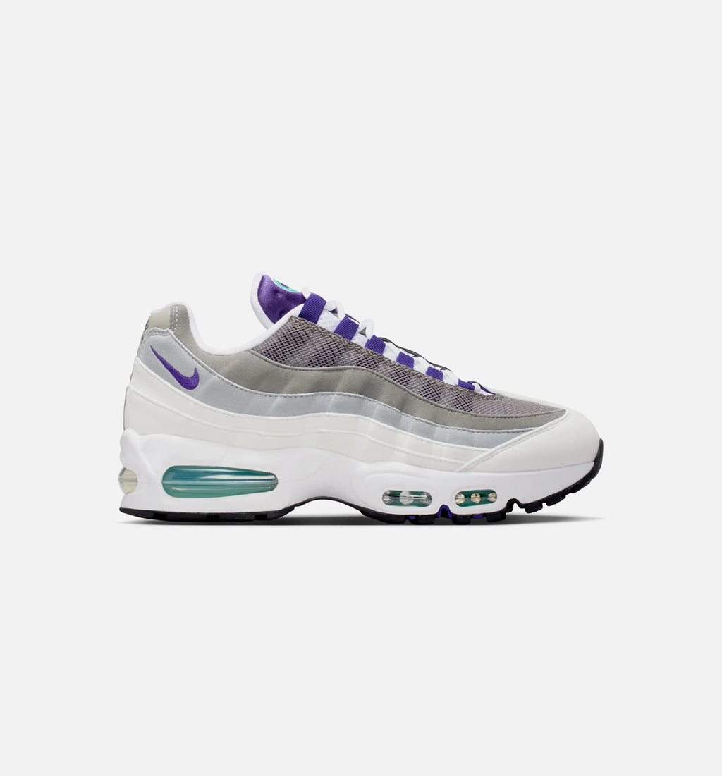 Air Max 95 Big Bubble Grape Womens Lifestyle Shoe White Emerald Green Wolf Grey Court Purple