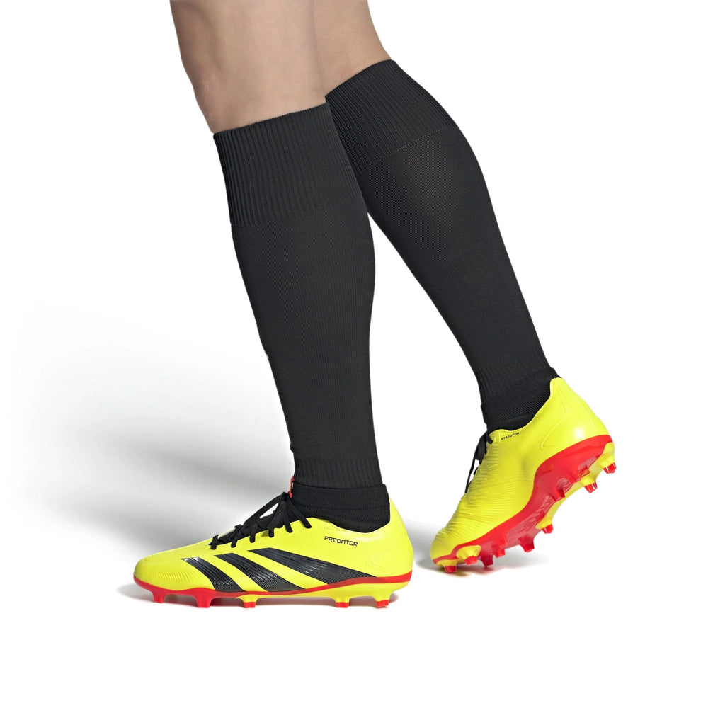 adidas Predator League Sock FG Firm Ground Soccer Cleats Team Solar Yellow Core Black