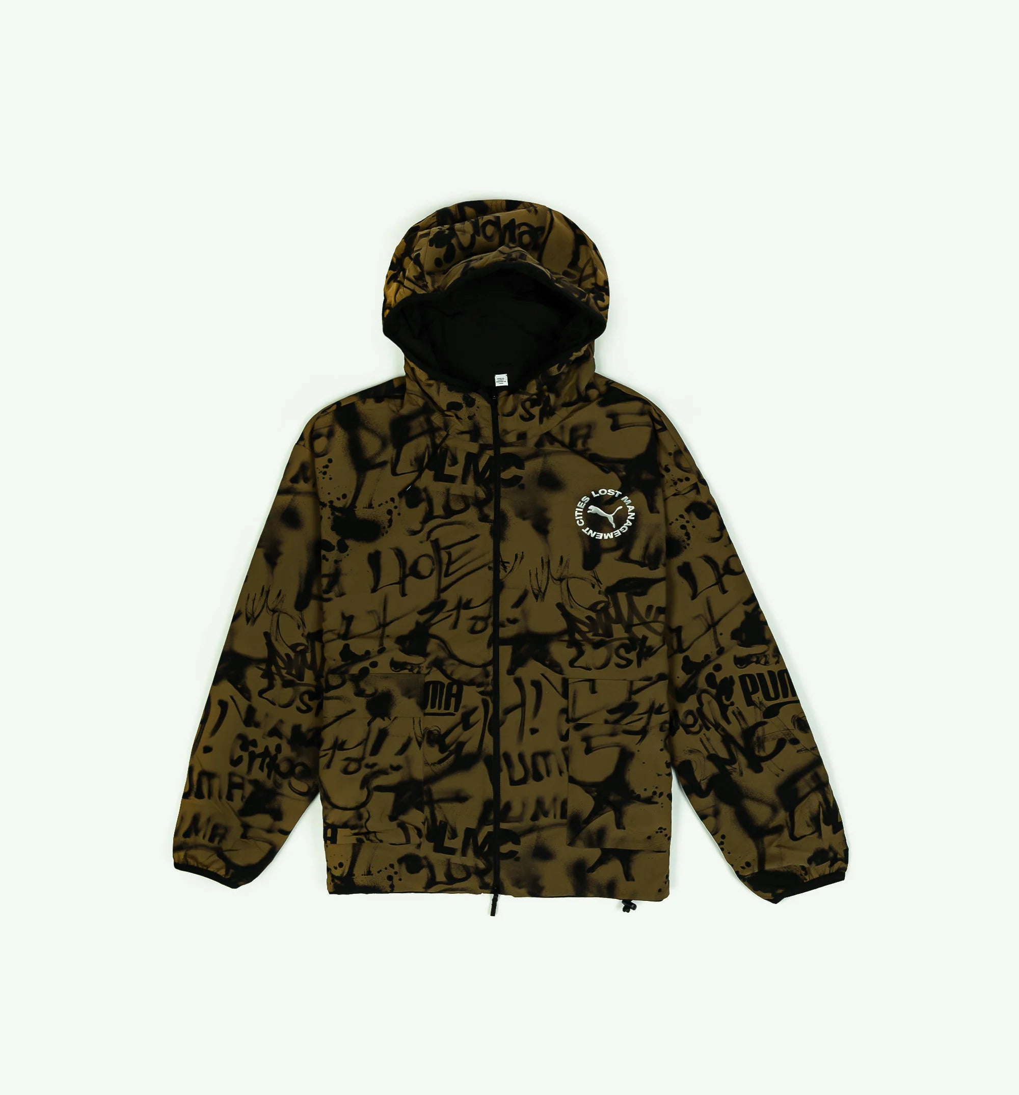 Lost Management Cities Olive Mens Jacket Olive Black