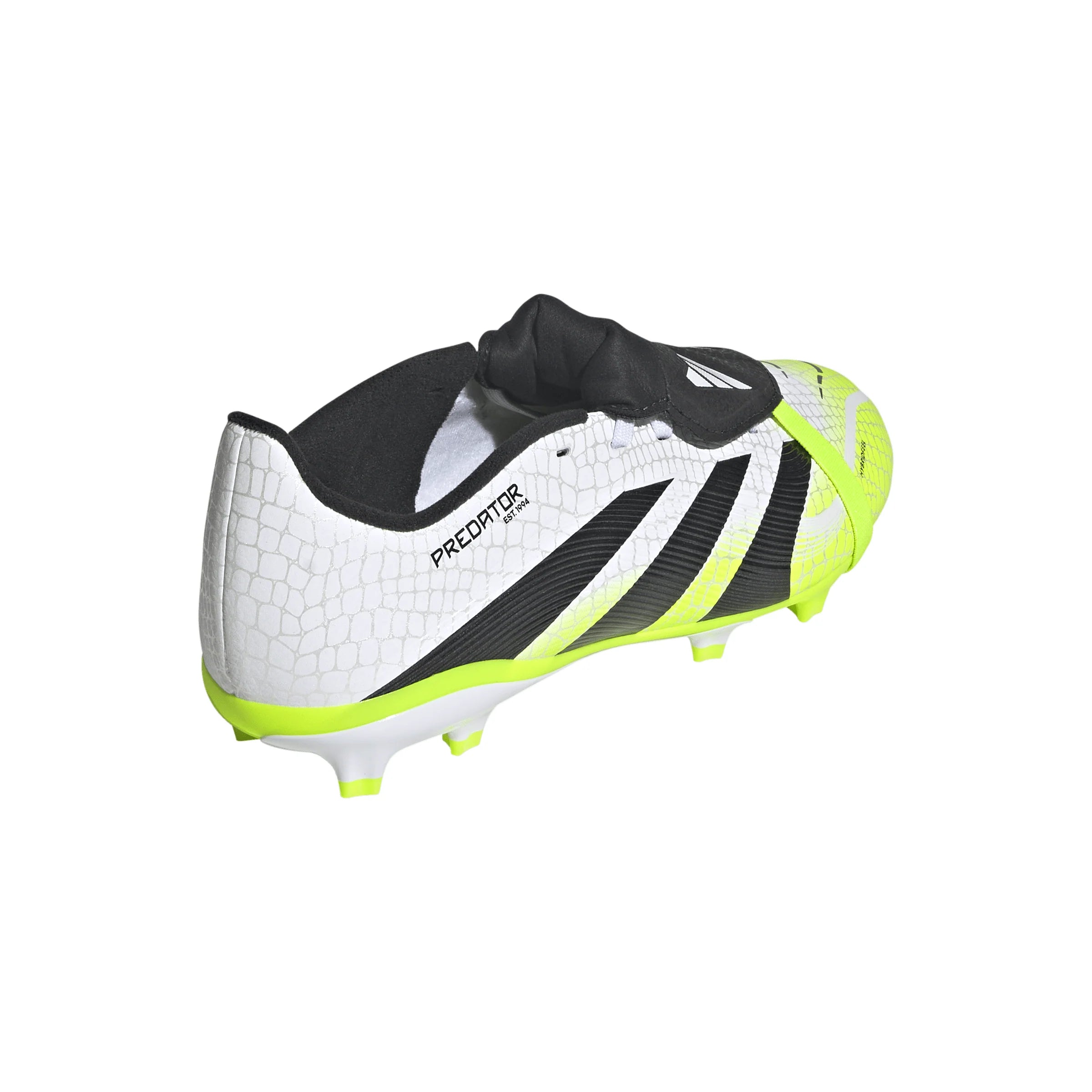adidas Predator League Fold Over Tongue Youth Firm Multi Ground Soccer Cleats White Black