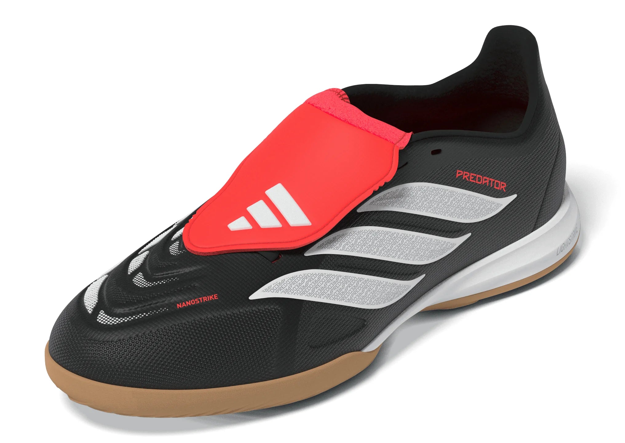 adidas Predator League Fold Over Tongue IN Indoor Youth Soccer Shoes Black White