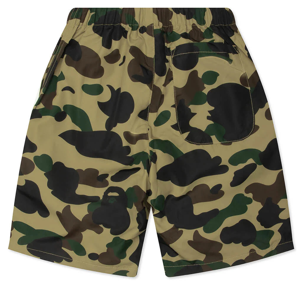Kids 1st Camo One Point Beach Shorts Yellow