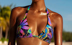 Triangle Halter-Seamless Ruched Back Bikini