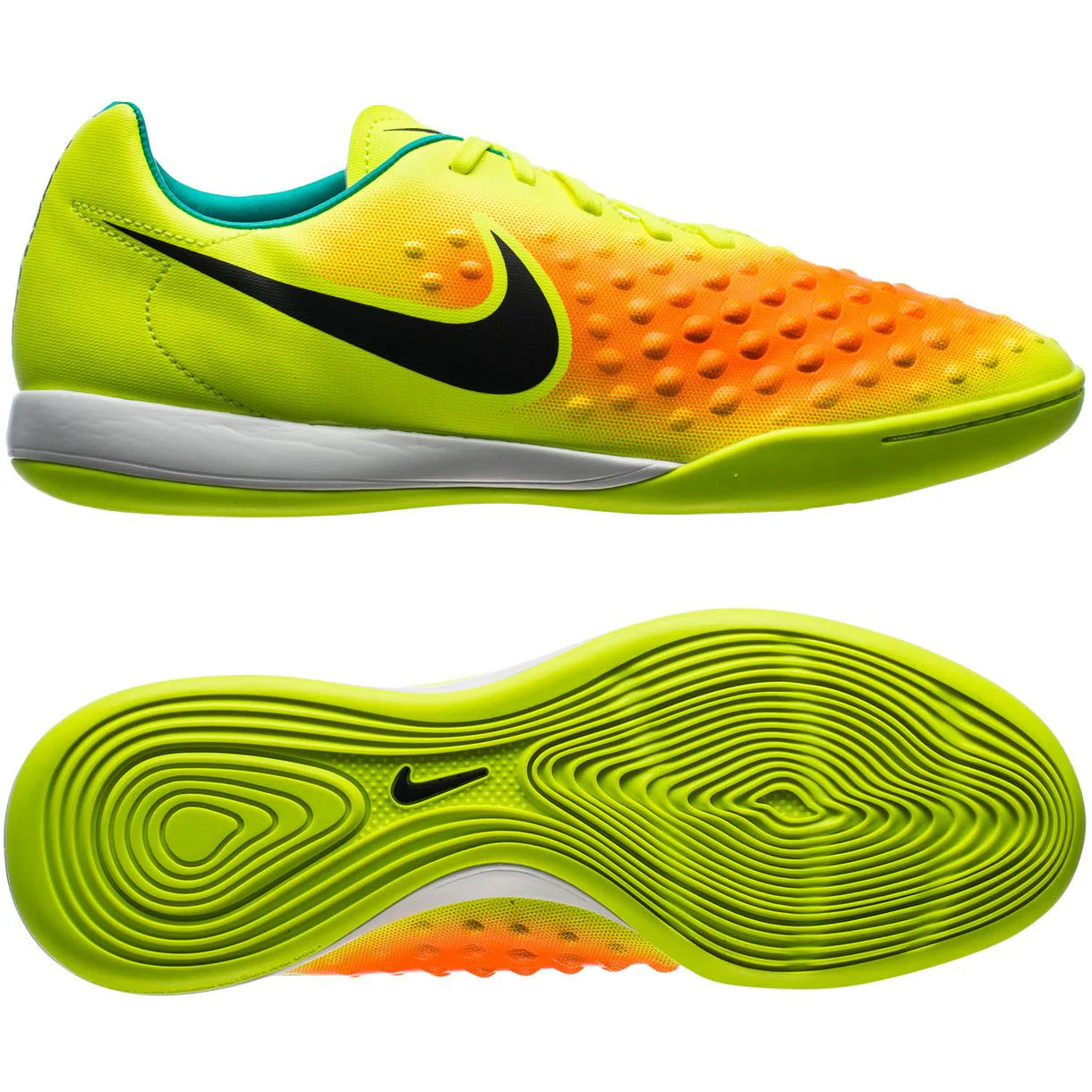 Nike Magista Onda II IC Indoor Soccer Shoes Volt Black Orange Clear Jade