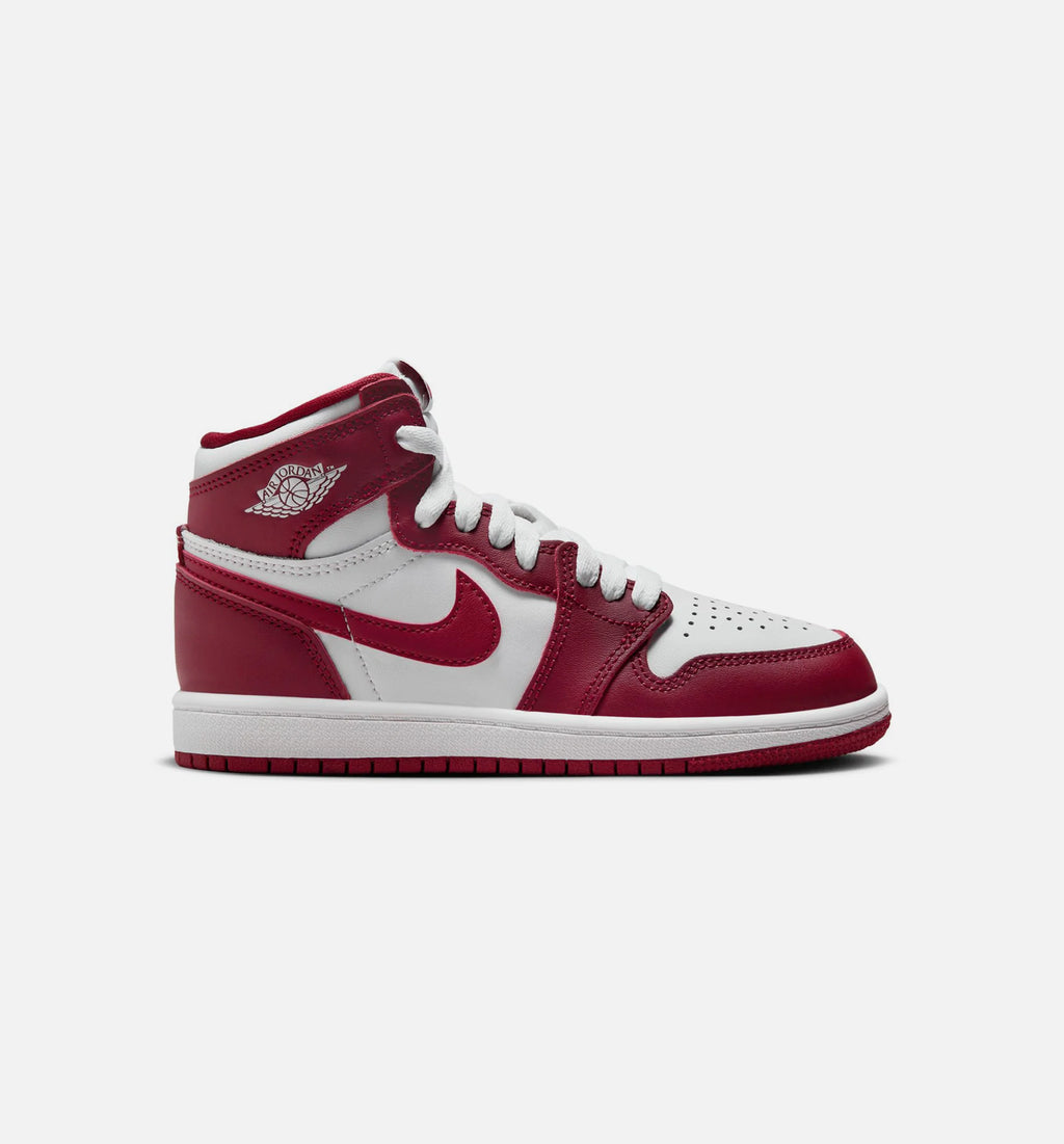Air Jordan 1 Retro High OG Artisanal Red Preschool Lifestyle Shoe White Team Red