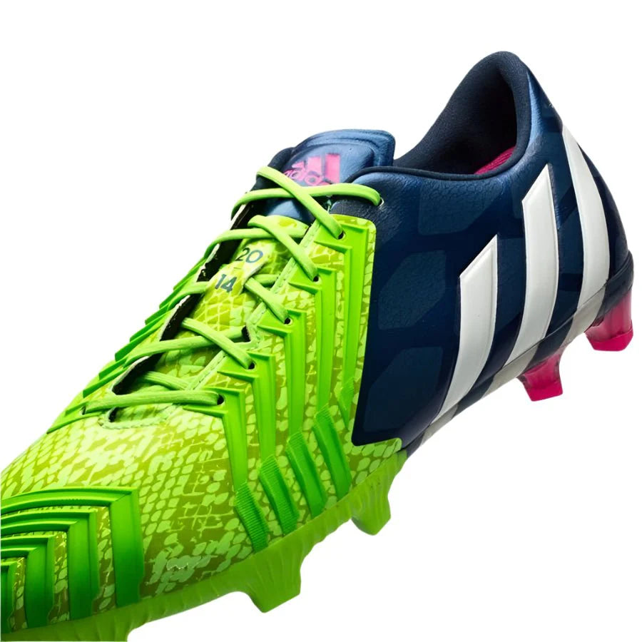 adidas Predator Instinct FG Firm Ground Soccer Cleats Rich Blue White Neon Green