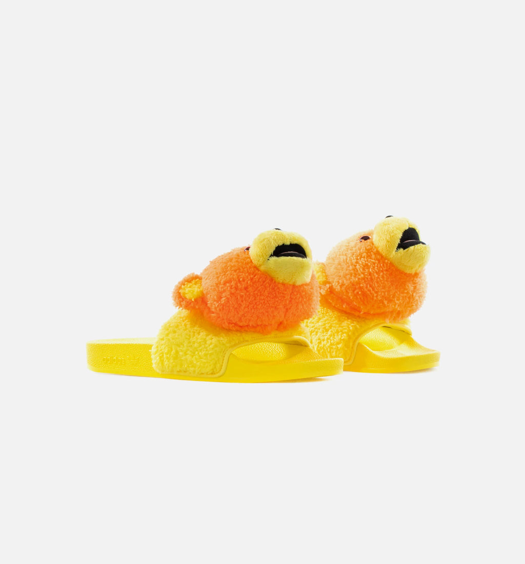 Jeremy Scott Teddy Adilette Mens Sandal Orange Yellow