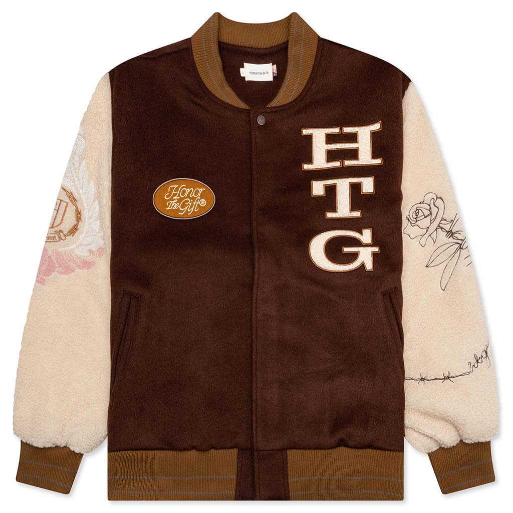 Holiday HTG Letterman Jacket Brown