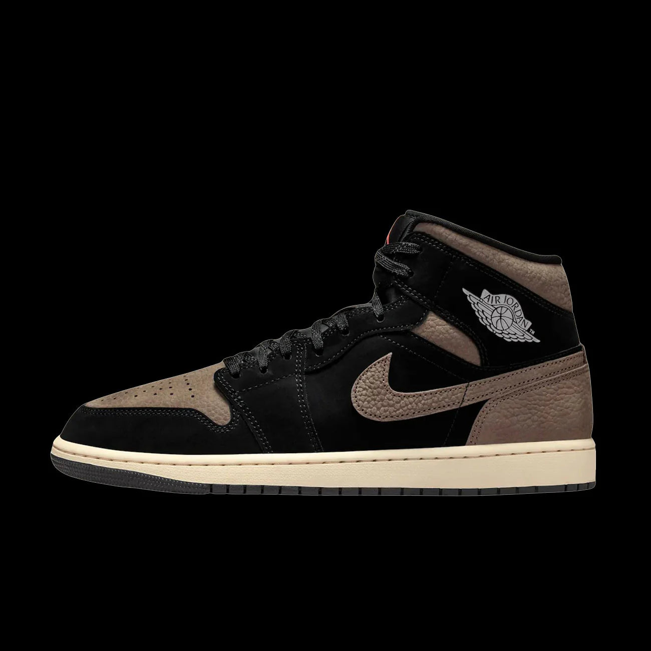 Air Jordan 1 Mid SE Black Olive Grey Lt Wild Mango