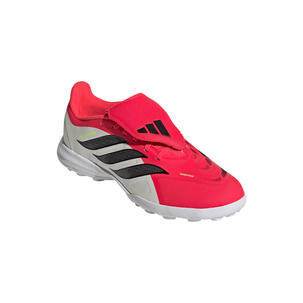 adidas Predator League Fold Over Tongue TF Turf Youth Soccer Cleats Red Black White