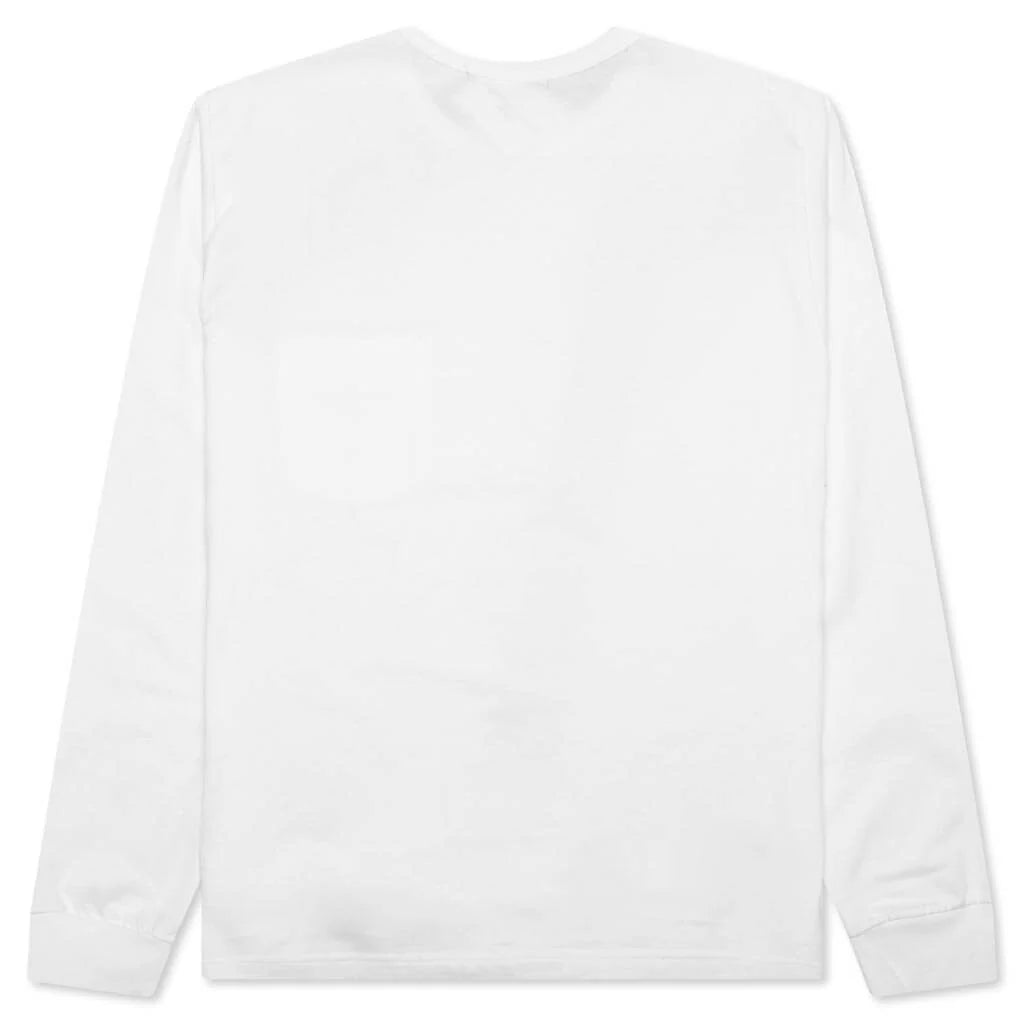Pocket Logo L S T Shirt White