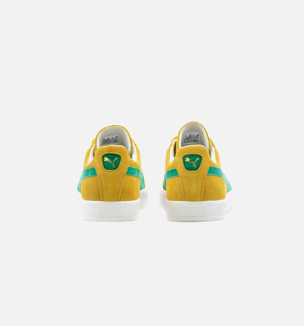 Suede Vintage Mij Retro Mens Lifestyle Shoe Yellow Green