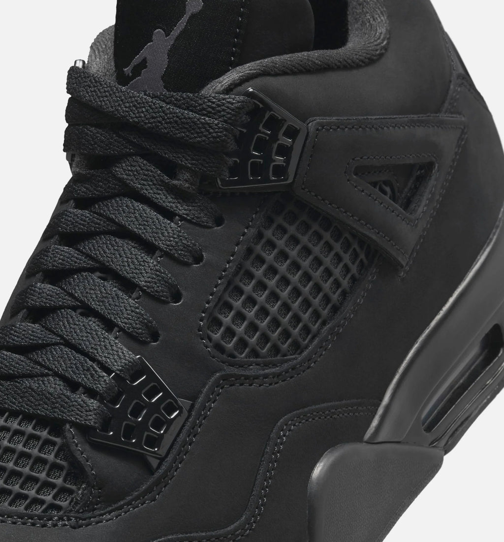 Air Jordan 4 Retro Black Cat Mens Lifestyle Shoe Black Black Light Graphite Limit One Per Customer