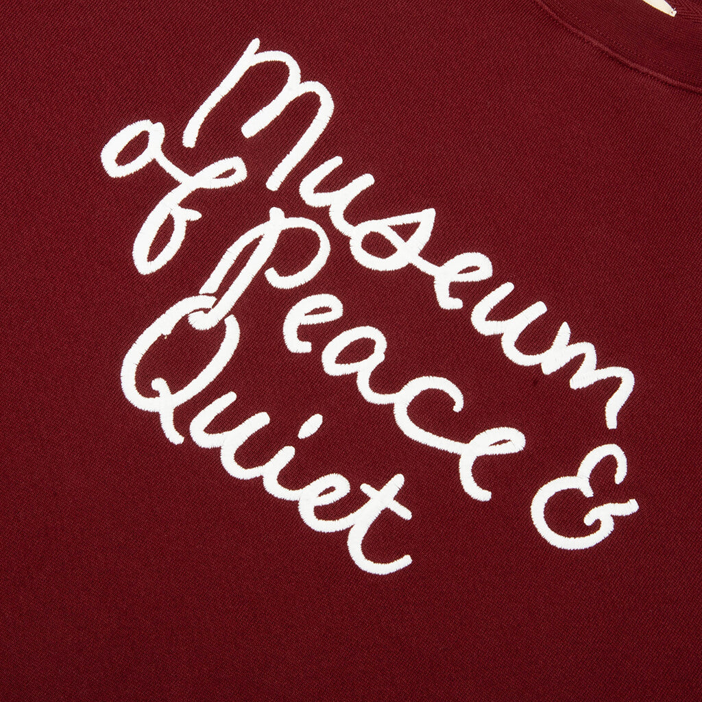 Scribble Crewneck Burgandy