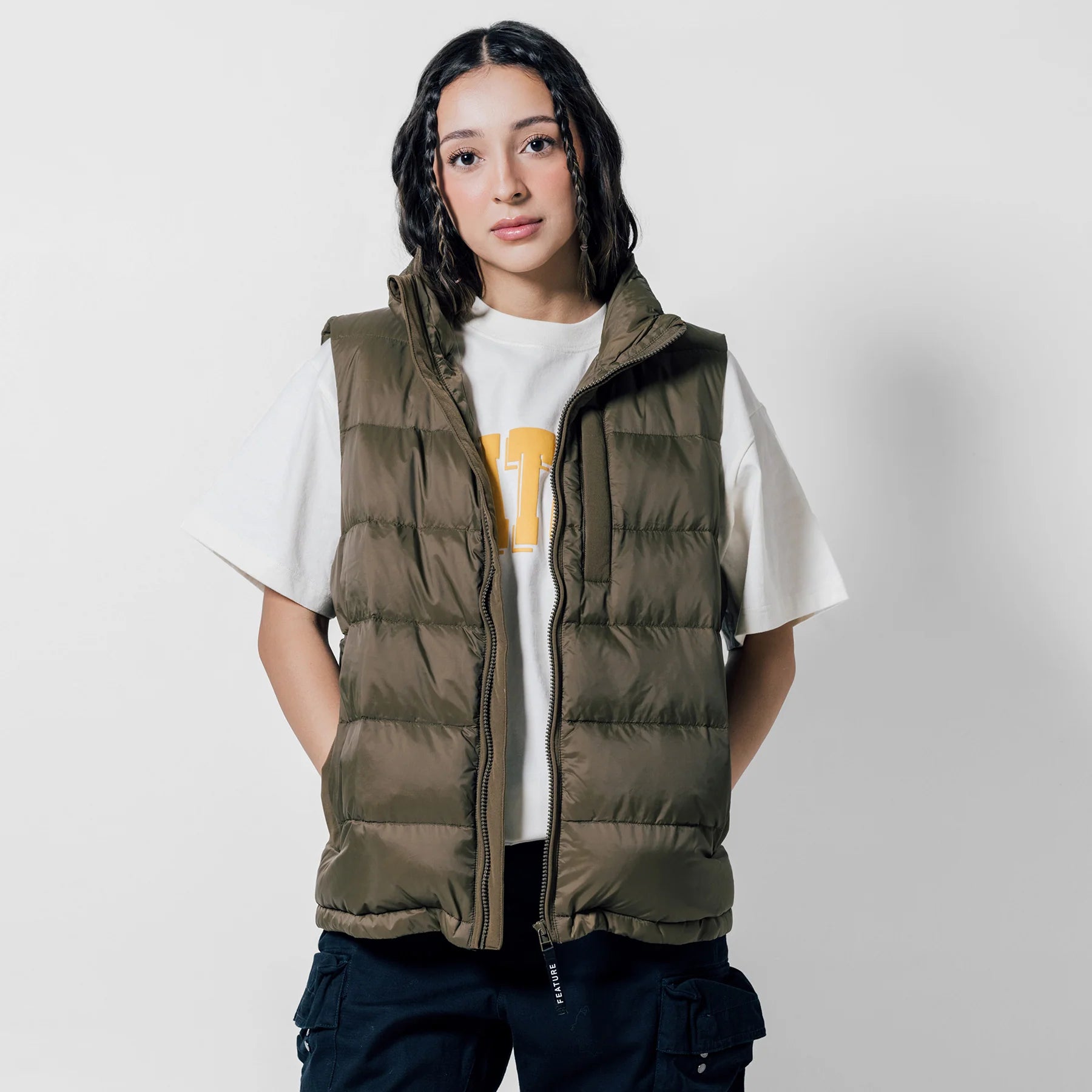 Sherman Convertible Puffer Vest Olive