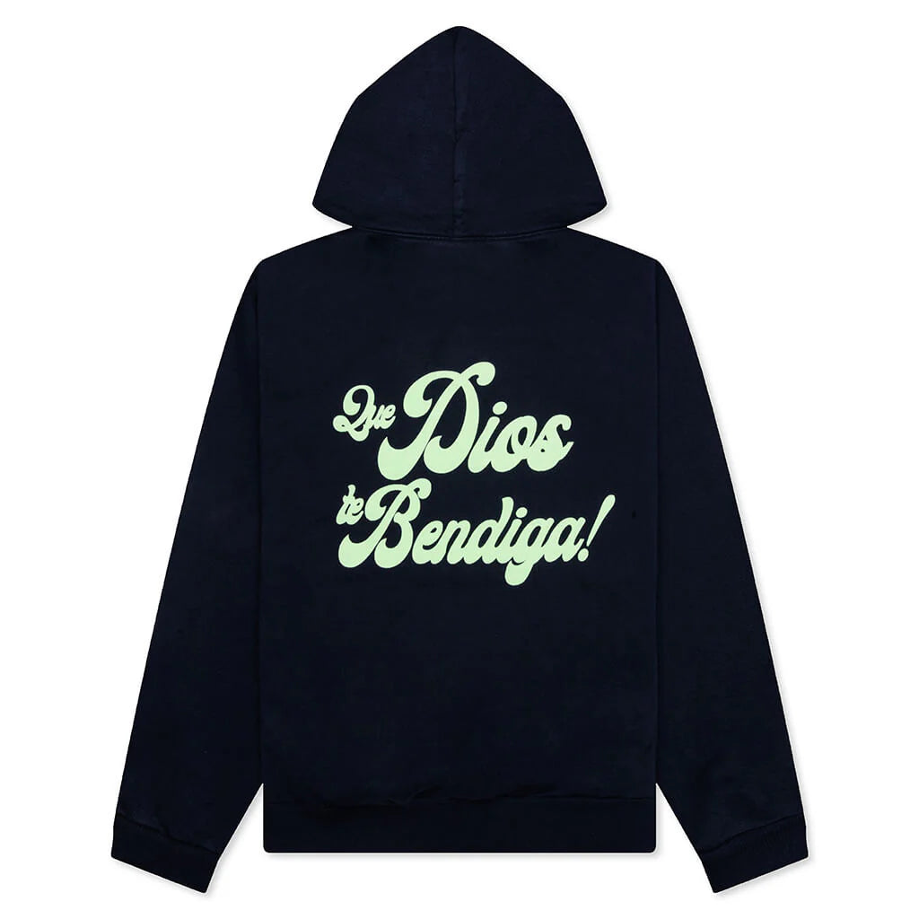 B Logo Hoodie Navy Mocha