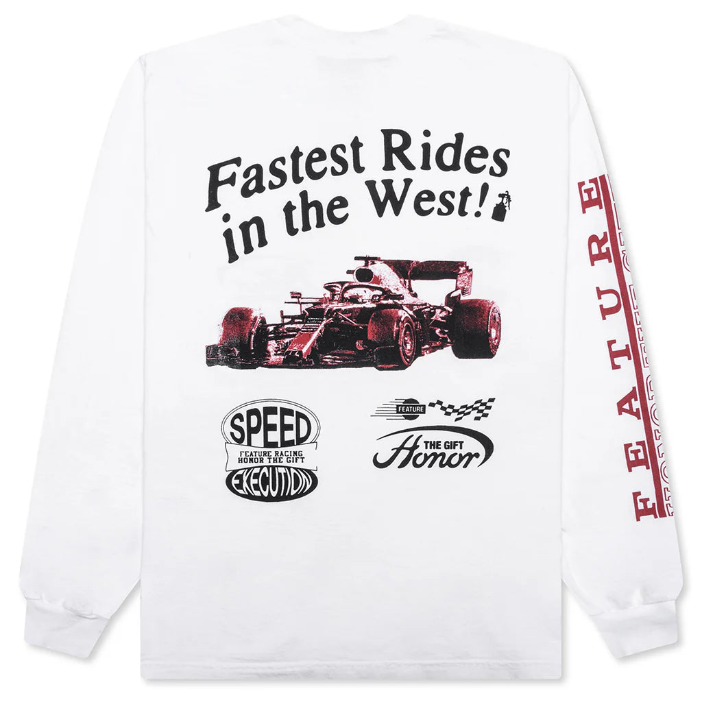 Feature x Honor The Gift Fastest Rides L S Tee White