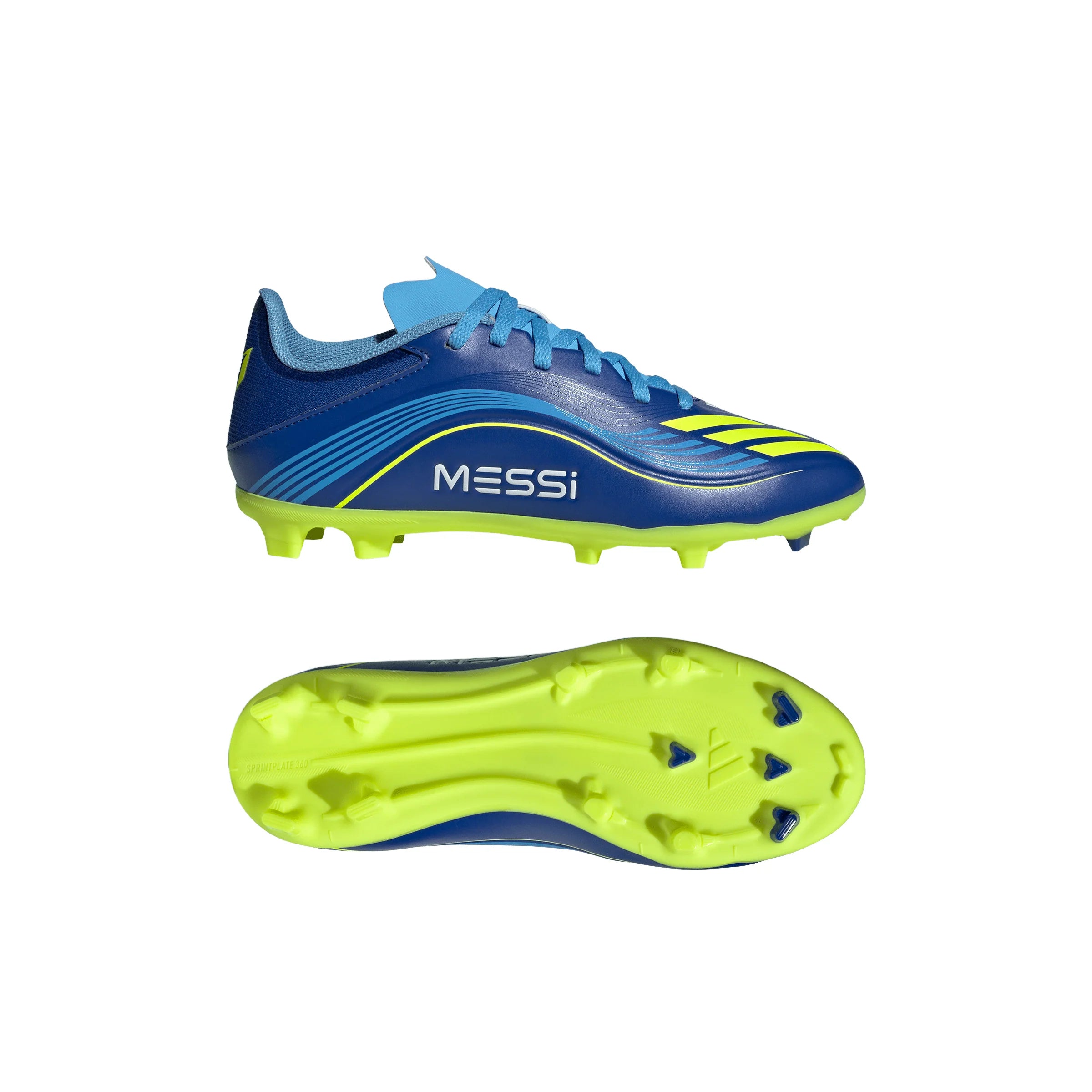 adidas F50 Messi League FG MG Youth Soccer Cleats Royal Blue Yellow Blue