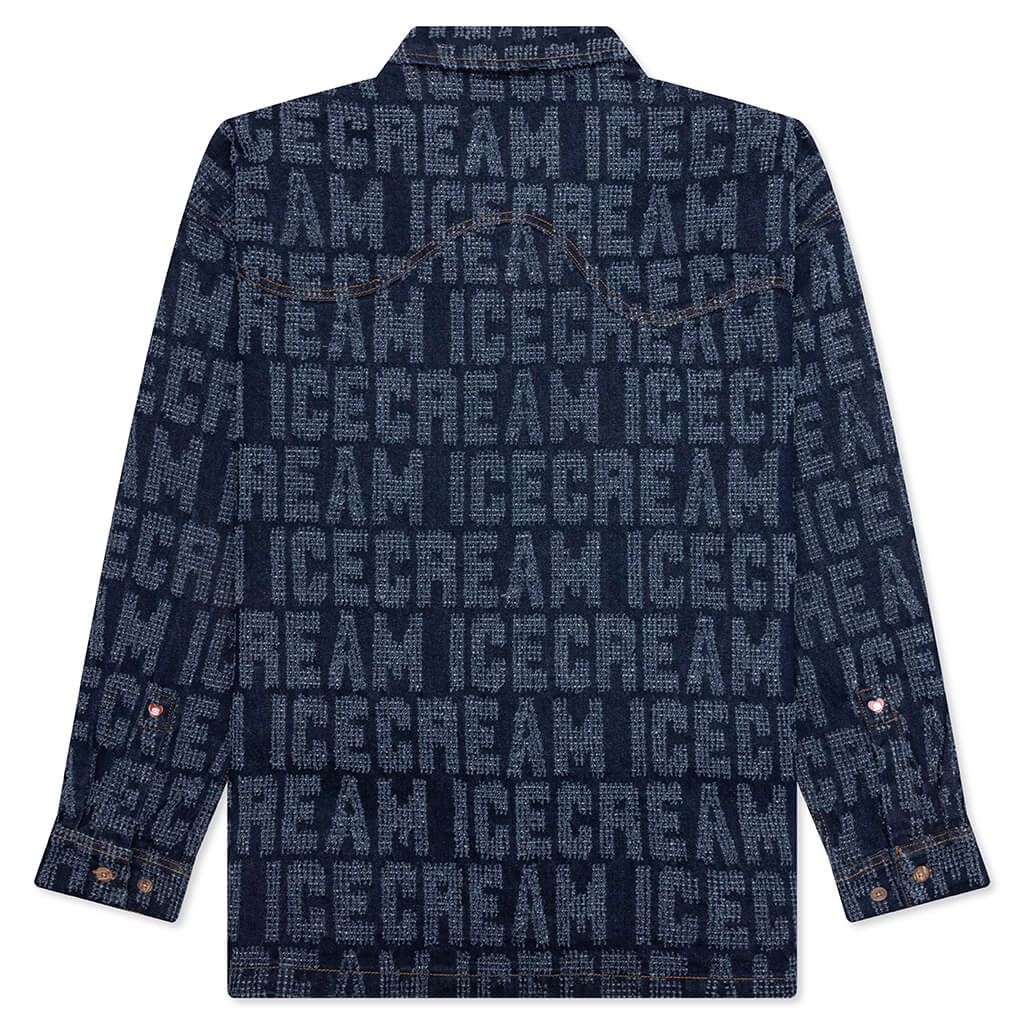 Oversized Echo L S Shirt Blue Moon