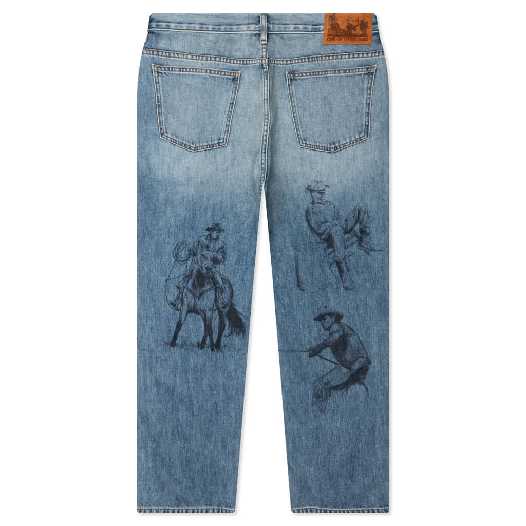 Better Days Straight Leg Jeans Washed Denim
