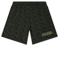 Leaf Jacquard Shorts Dark Olive