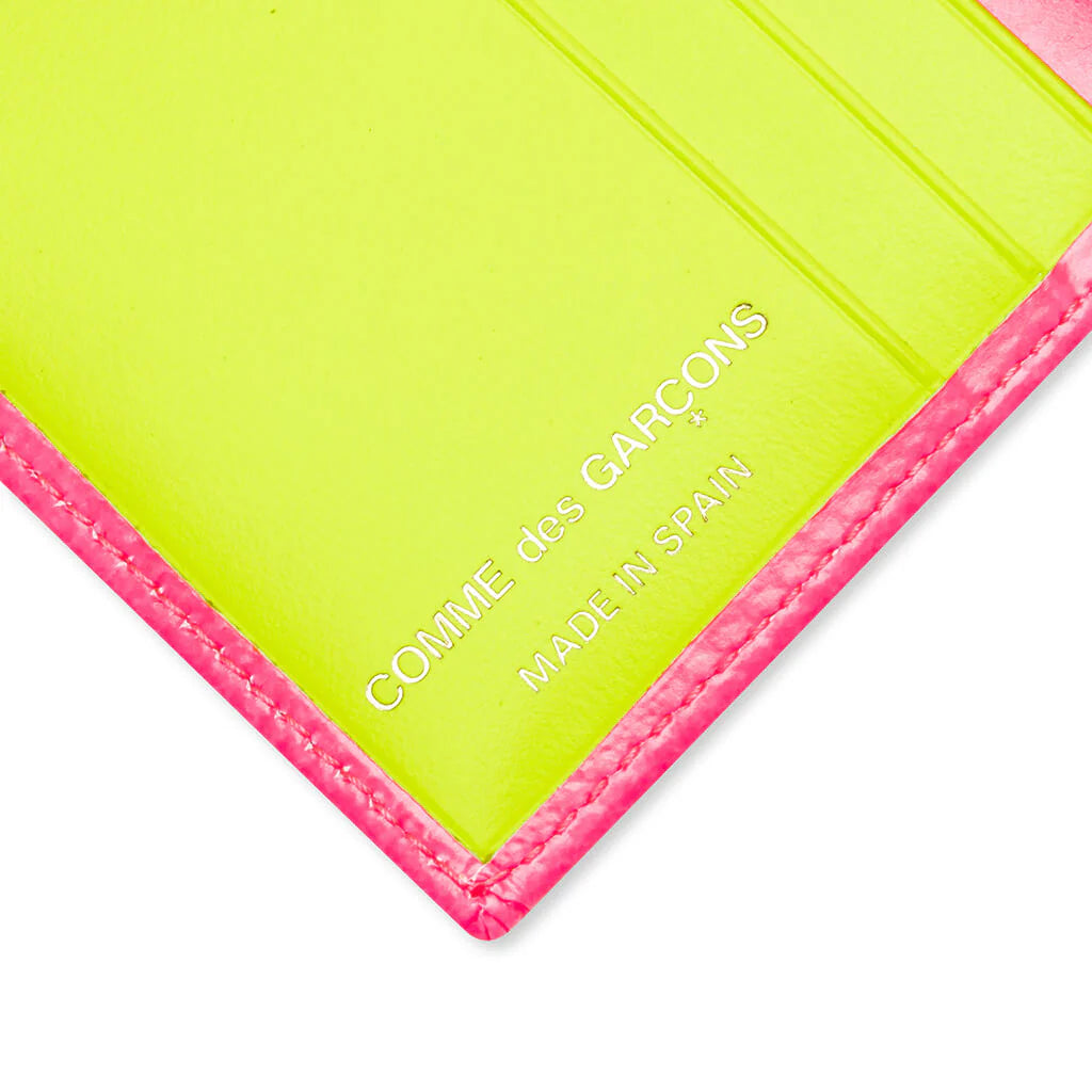 Comme des Garcons Super Fluo Wallet Pink Yellow