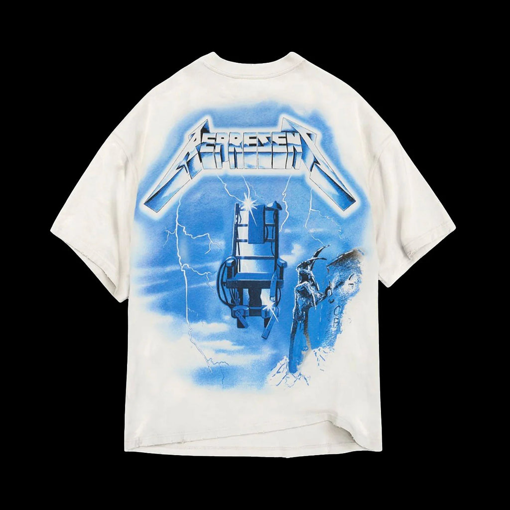 Represent Metallica Ride The Lightning T Shirt Flat White
