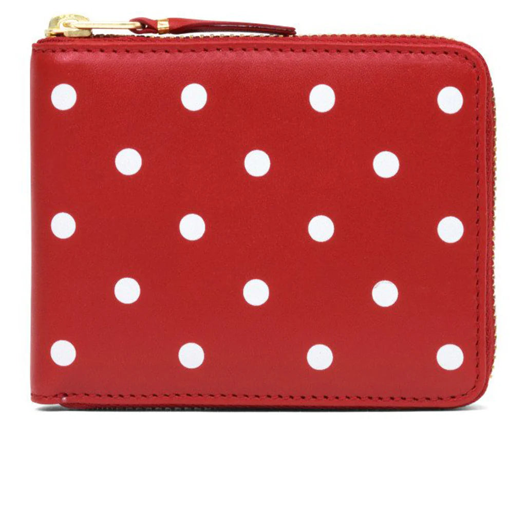 Comme des Garcons Polka Dots Wallet Red