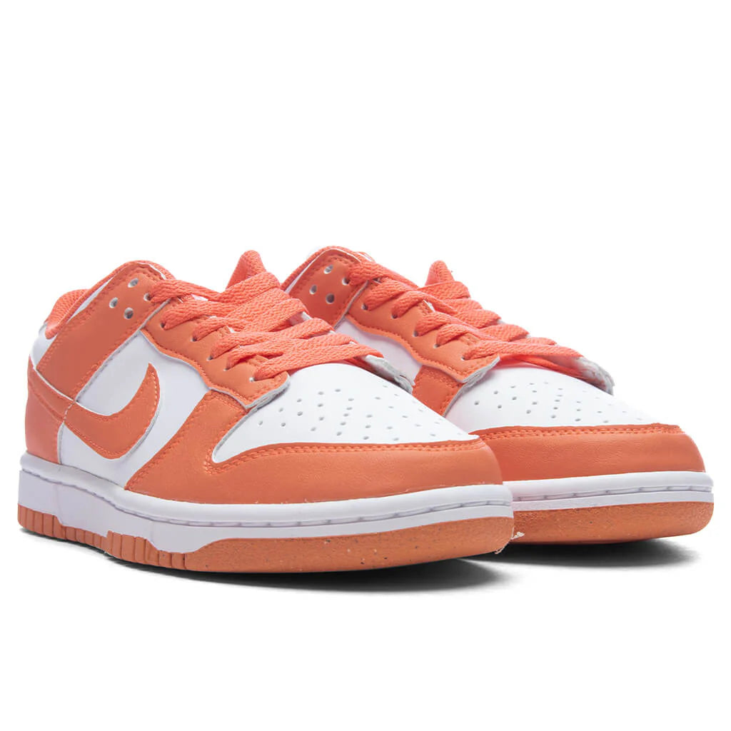 Womens Dunk Low White Light Wild Mango