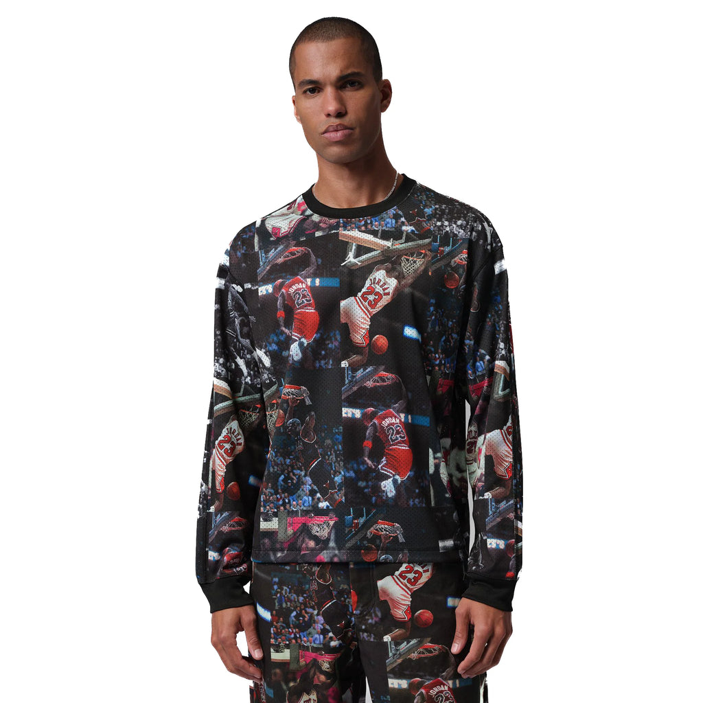 Jordan Flight Mens Printed Long Sleeve Jersey