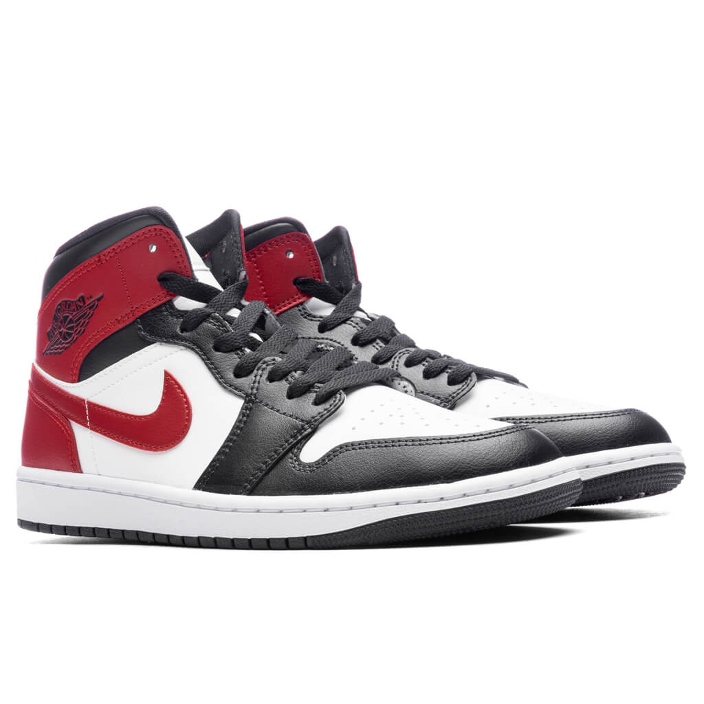 Womens Air Jordan 1 Mid Sail Gym Red Off Noir