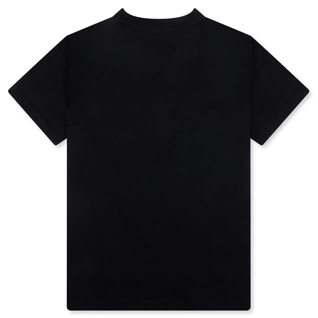 Kids ABC Camo College Tee Black Blue
