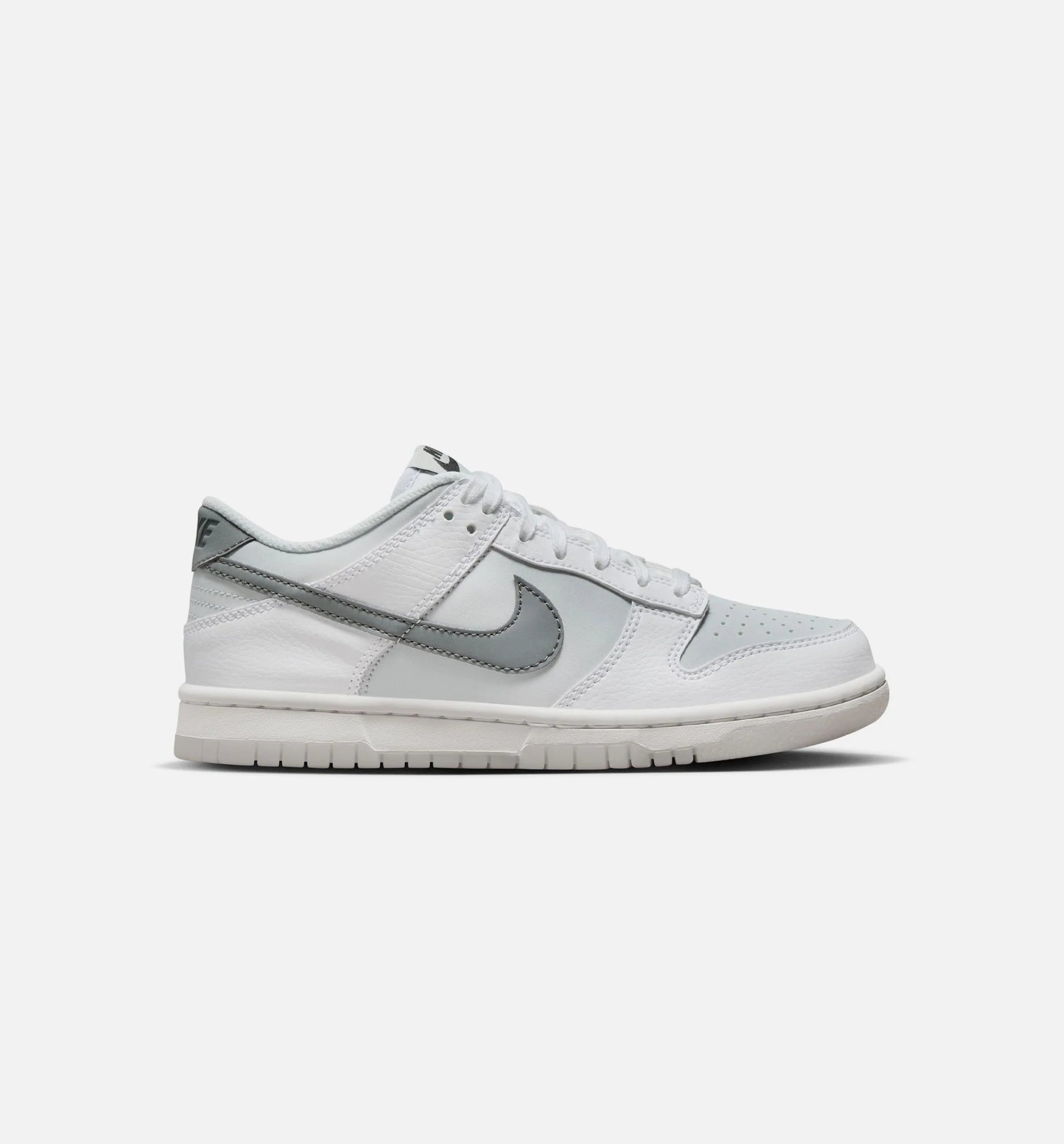 Dunk Low Reflective Swoosh Grade School Lifestyle Shoe White Grey