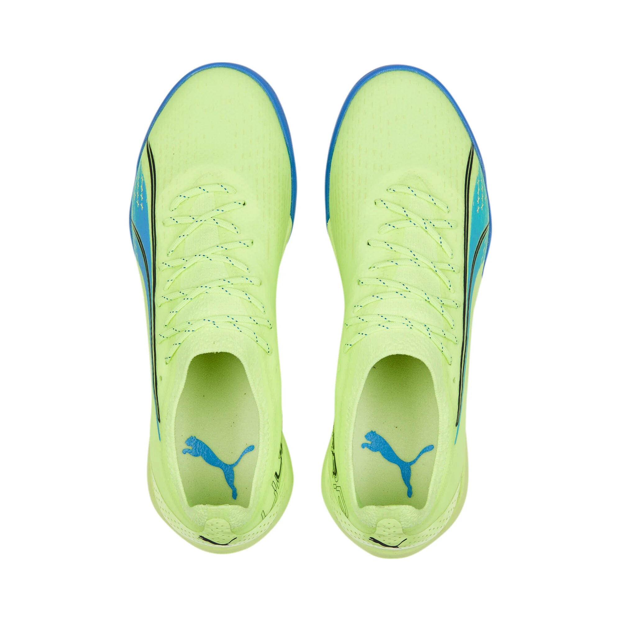 PUMA Ultra Ultimate Cage Turf Soccer Cleats Fizzy Light Parisian Night Blue Glimmer