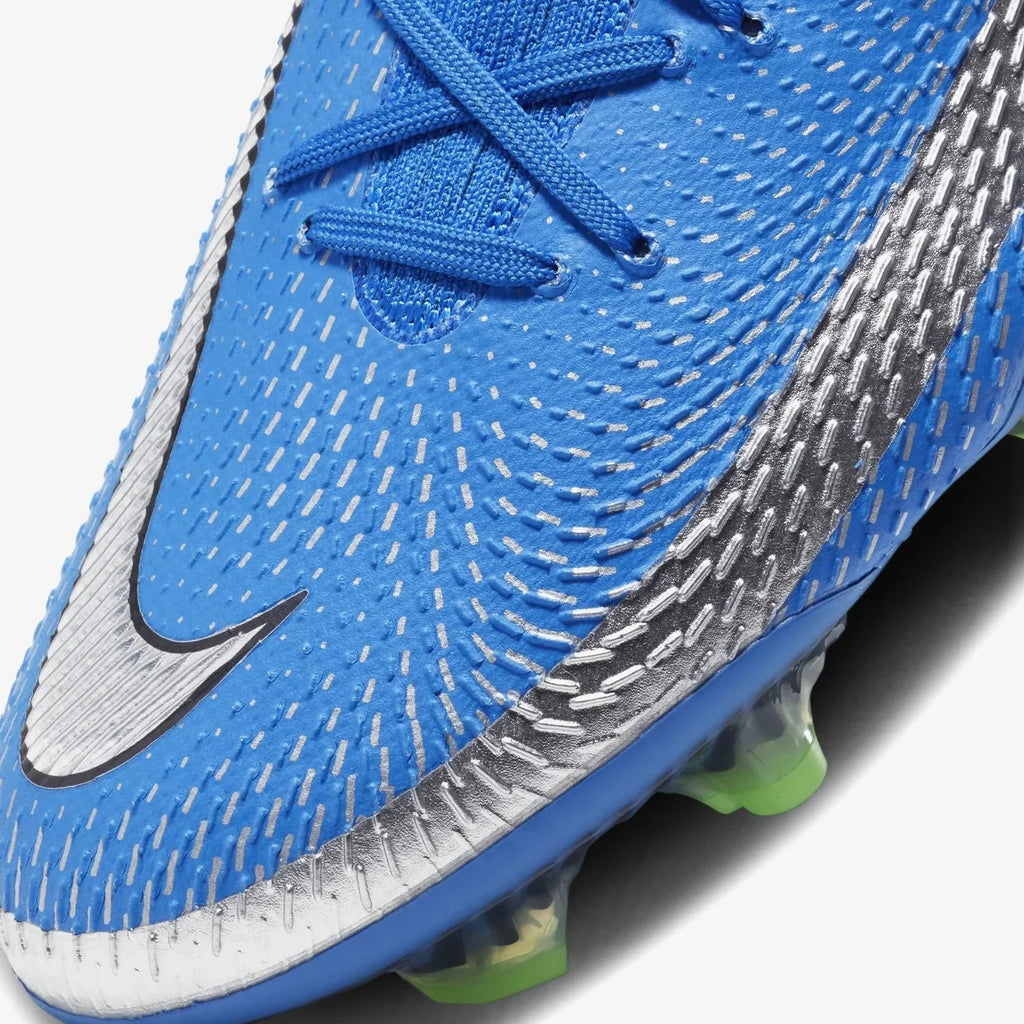 Nike Phantom GT Elit FG Firm Ground Soccer Cleats Blue Silver Green