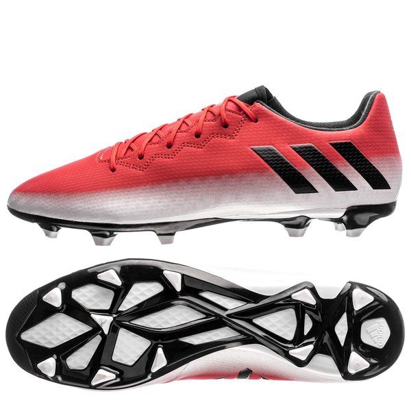 adidas Messi 163 FG AG Multi Ground Soccer Cleats Red Black White