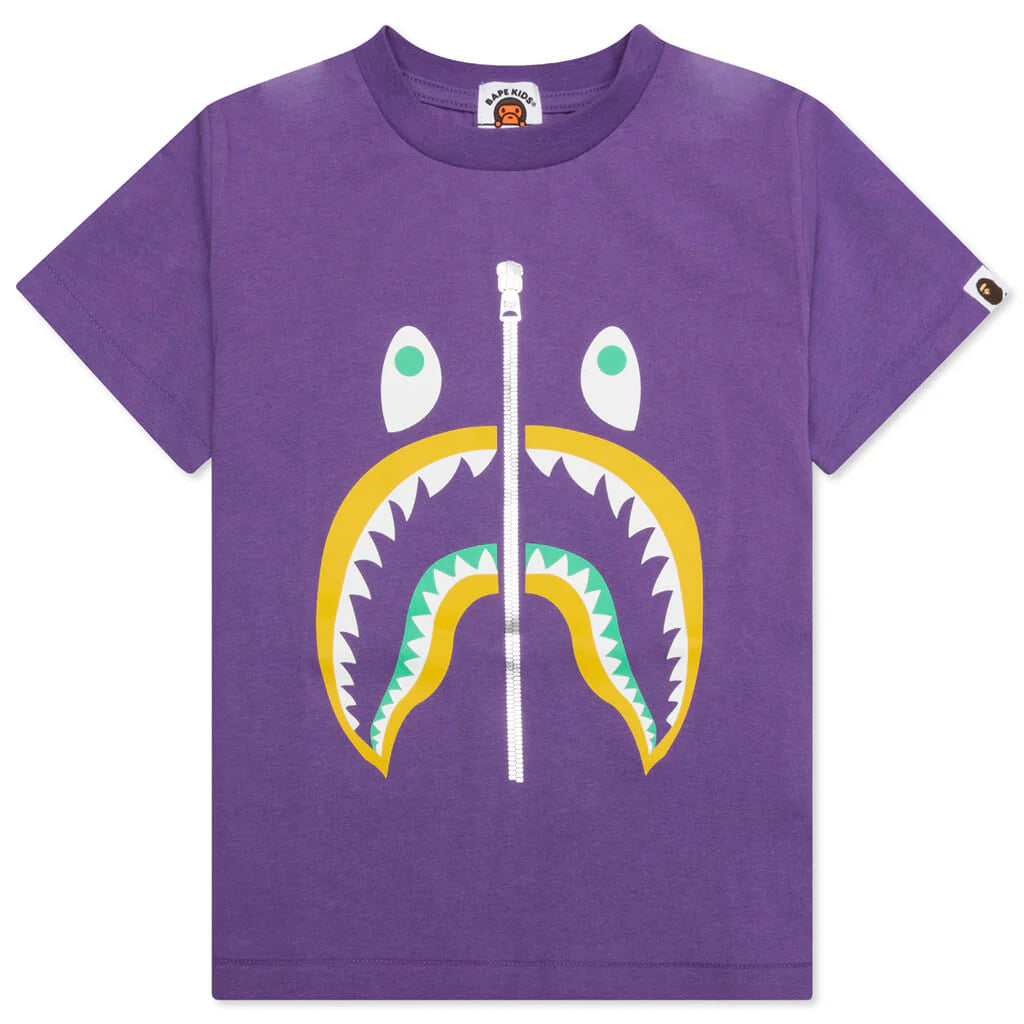 Kids Colors Shark Tee Purple