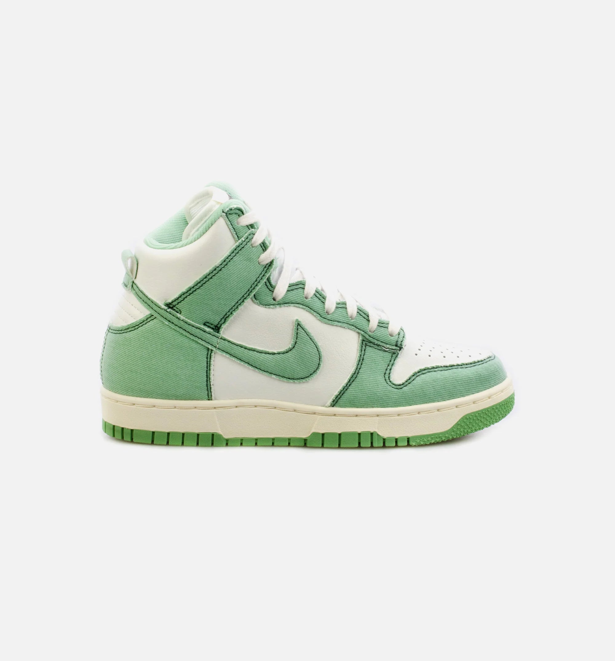 Dunk High 1985 Green Denim Womens Lifestyle Shoe Green White