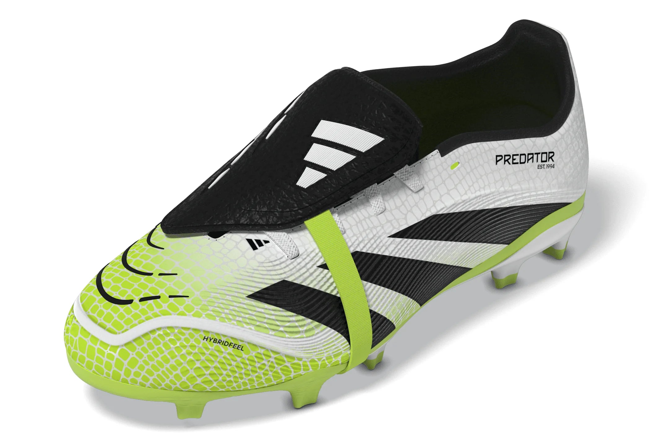 adidas Predator League Fold Over Tongue Youth Firm Multi Ground Soccer Cleats White Black