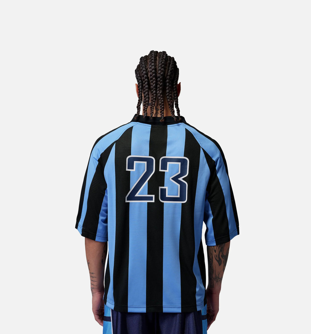 Brooklyn Terrace Mens Short Sleeve Shirt University Blue Black